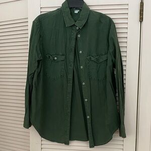 Aerie Green button shirt